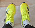 adidas adizero RC 4训练备赛竞速轻盈薄底日常体测跑鞋阿迪达斯   黄色   40 实拍图