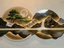 YIJLJ背有靠山客厅装饰画山水LED灯画新中式沙发背景墙挂画迎客松壁画 背有靠山 120*40 无灯款（不带LED灯） 晶瓷水晶面+精雕工艺 实拍图
