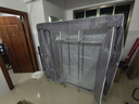 蜗家布衣柜家用简易衣柜大号加粗全钢架合金衣柜出租屋双人收纳挂衣柜 灰色条纹【长168cm-全合金接口】 实拍图