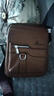 新款皮质感单肩包男翻盖背包男士斜挎包男款商务潮流休闲简单大方 棕色【男士单肩包】纯皮 【立体包型-休闲百搭-复古随行】 实拍图
