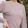 骆驼（CAMEL）防晒运动T恤女透气速干圆领长袖上衣 C0W1YL6660A5 粉紫 L 实拍图