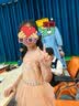 富罗迷女童连衣裙甜美网纱蛋糕公主裙女孩校园主持演出礼服裙 橙色 140 实拍图