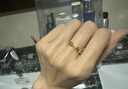 谢瑞麟（TSL）黄金戒指女款蜂巢六角形5G足金素圈戒指指环YS507 11号圈口（1.6g，工费约350元 实拍图