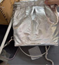 CHARLES&KEITH迷你菱格流浪包单肩斜挎双肩包包女包生日礼物CK2-60782390 Silver银色 S 实拍图