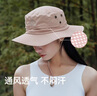 伯希和（Pelliot）户外防晒帽春夏渔夫登山帽男女折叠遮阳旅游钓鱼帽子1622灰粉色 实拍图