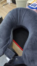 网易严选 泰国93%天然乳胶U型枕  藏篮黑 30*26*14cm 实拍图