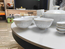 墨煜高温1380℃玲珑瓷餐具景德镇高岭土原矿釉白瓷碗盘餐具整套釉下彩 白瓷金边·连理枝【皮箱】 70头 晒单实拍图
