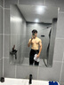 阿迪达斯 （adidas）运动裤男秋季宽松透气直筒裤跑步运动防风休闲裤 黑白  L 实拍图