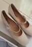 百丽（Belle）气质扣带时装玛丽珍鞋优雅舒适牛皮女士单鞋D4A1DAQ5 米白 36 (230mm) 实拍图