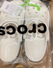 crocs卡骆驰洞洞鞋贝雅卡骆班轻便耐磨一脚蹬休闲鞋|205089 白/深蓝-126 36 /37(220mm) 实拍图