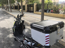 星骑侠摩托车尾箱uy125全铝合金尾箱外卖大容量450踏板电动车小牛后备箱 55L银色+内衬+车贴+不锈钢底座 实拍图