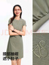 森马（Semir）连衣裙女圆领收腰弹力针织裙2025夏刺绣休闲短裙辣妹109325114001 实拍图