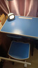 领坚儿童学习桌中小学生可升降书桌椅课桌写字桌小户型培训班家用套装 学校同款桌椅(4cm铁柱)+蓝色 60CM*40CM*76CM 实拍图