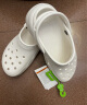 卡骆驰crocs经典云朵老爹鞋洞洞鞋时尚百搭女鞋拖鞋一脚蹬|206750 白色-100(含智必星) 38 (240mm) 实拍图