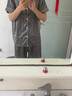 南极人睡衣男士睡衣男夏季冰丝短袖短裤宽松可外穿家居服套装灰XL 实拍图