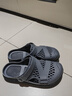 越南天然橡胶瑞洞洞鞋男夏外穿包头拖鞋开车两用沙滩软底防 灰黑 41 实拍图