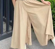浪莎山本裙裤女夏季新款小个子a字褶皱半身裙高腰垂感凉感休闲阔腿裤 奶油慕斯杏 【斩男温柔刀】 L 【推荐120-140】 实拍图