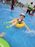 美津浓（MIZUNO）儿童游泳衣女专业竞速训练学生连体五分长裤速干泳装A1404蓝150 实拍图