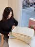 稆穹电脑包双肩包16英寸女士笔记本背包17.3寸大容量书包防震防摔气囊 米白色-标准版【15.6/16寸】京仓发货次日达 独立电脑仓/可套行李箱/抗污防泼水 实拍图