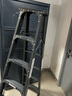 创硕 梯子工程梯货梯爬梯仓库梯人字梯梯架 六步梯-深空灰加强加固款 实拍图