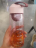 【京东物流】便携滤网随手杯太空杯塑料杯茶杯防摔带刻度水杯学生 可爱粉480ml1个 实拍图