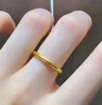 周六福（ZLF）  黄金戒指女款硬金三生三世足金素圈指环 定价单个 光面12号-0.82g 实拍图