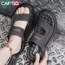 卡帝乐鳄鱼（CARTELO）皮凉鞋男2026夏季透气沙滩鞋男外穿两用男士洞洞凉拖鞋 实拍图