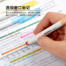 三菱（uni）双头荧光记号笔 学生作业手账绘画标记笔彩色笔 细0.4mm粗4mm PUS-103T 1支/袋 红色 实拍图