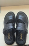 木林森头层牛皮凉鞋男士真皮2025夏新款开车户外凉拖两穿大码防滑沙滩鞋 黑色 运动鞋码，脚胖选大一码 42 实拍图