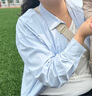 小野和子防晒衬衫2025夏季新款冰丝防晒衣高级时尚防晒服夏季轻薄款外套 【轻薄抗皱】氧气蓝 S （162-168cm，95-120斤） 实拍图