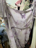 三彩2025夏季新款木耳边荷叶袖蝴蝶印花雪纺连衣裙大摆长裙M 淡紫色花卉 M 160/84A 实拍图