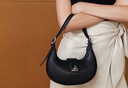 CHARLES&KEITH三角扣新月包腋下包单肩包包女包女友生日礼物CK2-50271205 Noir黑色 S 实拍图