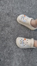 名创优品（MINISO）洞洞鞋女款2025新款eva防滑防臭沙滩鞋增高凉拖鞋女夏季外穿 卡其+海洋星星(10个)滴塑 38-39 实拍图