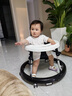 godmy婴儿学步车防o型腿防侧翻可折叠助步车多功能宝宝加高手推车 黑白银管-高度可调/可折叠 实拍图
