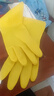 巧姨牛筋橡胶家务洗碗手套加厚耐用厨房刷碗清洁保洁商用手套天然乳胶 3双-黄色加厚 M中码 实拍图