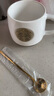 星巴克（Starbucks）杯子陶瓷马克杯经典黑白情侣咖啡水杯带盖勺大容量家用礼物盒装 白色单杯+金色勺子 实拍图