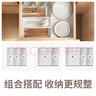懒角落可伸缩抽屉收纳盒桌面厨房餐具分隔储物盒办公文具整理盒 六件套 实拍图