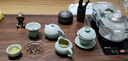 有济茶盘茶具套装全自动烧水壶底部上水一体家用办公排水式泡茶台整套 圆窗福满+天青哥窑+底部上水 10件 实拍图