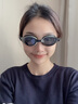 特步泳镜防水防雾高清近视度数男士专业游泳眼镜女士潜水装备泳帽套装 烟青黑 平光/不近视 实拍图