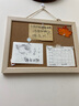 得力40*30cm白板 双面软木板墙/留言板/家用记事板/照片墙板（木塑边框、针插留言）MQ121 实拍图