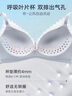 曼妮芬朱珠同款舒适无钢圈文胸女蕾丝内衣 030 灰蓝（韵律符号） 75C 实拍图
