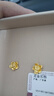 六福珠宝 足金玫瑰花黄金耳钉女款金耳饰 计价 GMG50042 约1.90克 实拍图