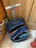 京商（Kyosho）日本拉杆书包小学生男孩女生儿童大容量防水可爬楼初中双肩包可背 18寸蓝色星空（3年级以上） 实拍图