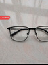 依视路（ESSILOR）男女款商务超轻镜框可配依视路镜片光学近视定制防蓝光平光眼镜 TR90-全框-1021BK-黑色 镜框+依视路A4防蓝光1.60现片 实拍图