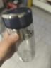 万象（WANXIANG）双层弧形玻璃杯男女士带滤网水杯灰蓝色360ml便携车载泡茶杯 实拍图