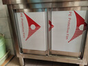 不锈钢拉门工作台操作台厨房储物柜商用打荷台面案板饭店切菜桌子 组装款长80宽40高80cm单通 实拍图