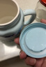 贝瑟斯马克杯陶瓷咖啡杯情侣杯猫猫创意礼物早餐杯泡茶蓝色带盖水杯子 实拍图