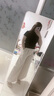 欧迪惠（Oudihui）休闲裤女装夏季新款2025年茶系穿搭小个子衣服运动阔腿裤子女套装 上衣+裤子【配腰带】 S 【建议80-95斤】 实拍图