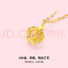 周六福黄18K金项链皇冠彩金项链生日礼物KH067844 约1.5g 40+5cm 实拍图