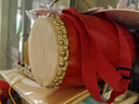 相思鸟 腰鼓成年人牛皮腰鼓双排钉腰鼓秧歌队表演腰鼓打击乐器 14cm 实拍图